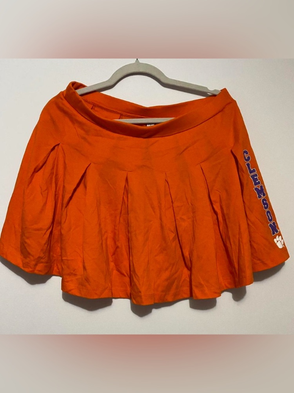 Chicka-d Alabama Clemson Tigers  Pleated Cheer Skirt Womens Dark Orange NWT Sz L